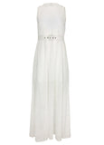 Diamond Lace Maxi Dress Cloud Dancer
