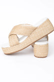 Clementine Tan Cross Platform Sandals
