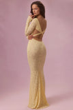 Lace Long Sleeve Maxi Dress in Butter
