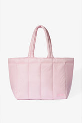 Waterproof Puffer Tote Bag in Powder Pink