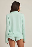 Modal Long Sleeve Pyjama Top in Mint