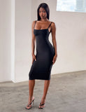 MIDORI MIDI BANDAGE DRESS BLACK