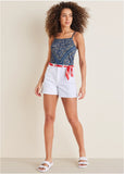 Bandana Print Tank Bandana Blue