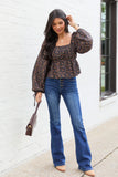 My Favorite Dark Wash Button Up Flare Jeans