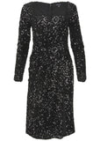 Sequin Velvet Maxi Top Jet Black