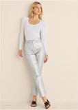 Puff Shoulder Long Sleeve Top White