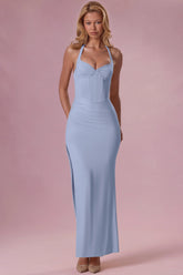 Jersey Corset Bridesmaid Dress in Powder Blue