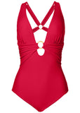 Barbados One Piece Swimsuit Red Hot
