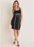 Ponte Bodycon Mini Jet Black