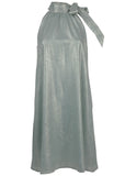 Shimmer Jacquard Mini Dress Seafoam