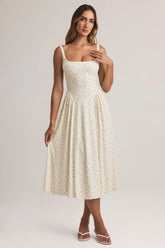 Modal A Line Midaxi Dress in Floral Print