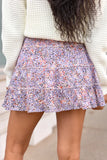 Through the Garden Lavender Print Skort
