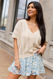 Sophia Short Sleeve Cable Knit Cardigan