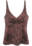 Underwire Tankini Top Set Abstract Leopard