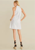 Twist Halter Dress Cloud Dancer