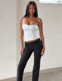 NIYA METALLIC BANDAGE TOP LIQUID SILVER