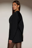 Single Breasted Blazer Mini Dress in Black