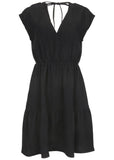 Tiered Cover Up Dress Jet Black