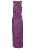 Tank Maxi Dress Purple Abstract Animal