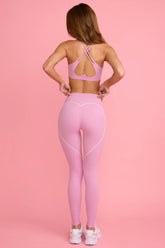 Soft Active Mid Rise Leggings in Dusty Pink