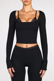 Modal Mid Rise Flared Trousers in Black