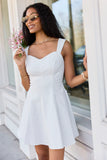 The Perfect Moment White Flare Denim Mini Dress