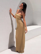 DANIELA SCARF DRESS 20 GOLD