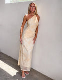 CHARLYSE ONE SHOULDER MAXI DRESS BUTTER YELLOW