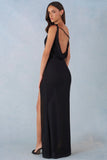 One Shoulder Maxi Dress in Black