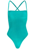 Velvet Low Back One Piece Teal