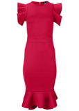 Ruffle Detail Dress Barberry