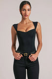 Sweetheart Neck Bodysuit in Black