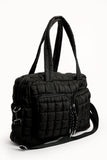 Haylie Black Quilted Weekender Bag
