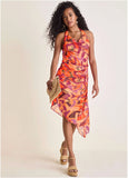 Chiffon High Low Dress Soft Ikat