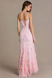 Embellished Corset Gown in Baby Pink
