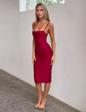 MIDORI MIDI BANDAGE DRESS CHERRY