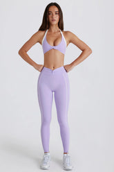 Soft Active Twist Front Leggings in Lavender