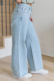 Ines Light Wash Wide Leg Denim Jean
