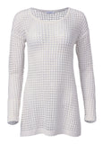 Crochet Tunic Cover Up Pearl White