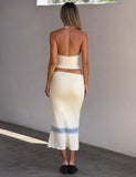 CALINA LACE PANEL MIDI SKIRT CREAM