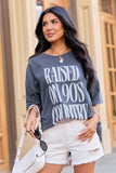 Raised On 90s Country Charcoal Oversized Graphic Tee
