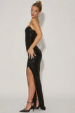Embellished Corset Gown in Black