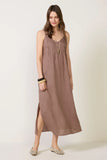 Stella Linen Pintuck Dress