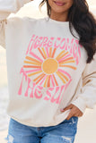 Here Comes The Sun Burst Cream Graphic Sweatshirt