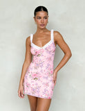 AMARAN MINI DRESS PINK FLORAL WILD FLOWER