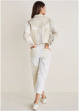 Patchwork Denim Jacket Whisper White Turtledove Combo