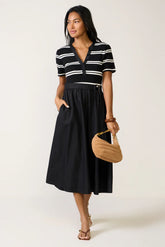 Anika Twofer Henley Midi Dress
