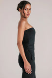 Bandeau Longline Top in Black