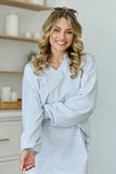 Mattie Grey Striped Sweatshirt