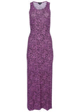 Tank Maxi Dress Purple Abstract Animal